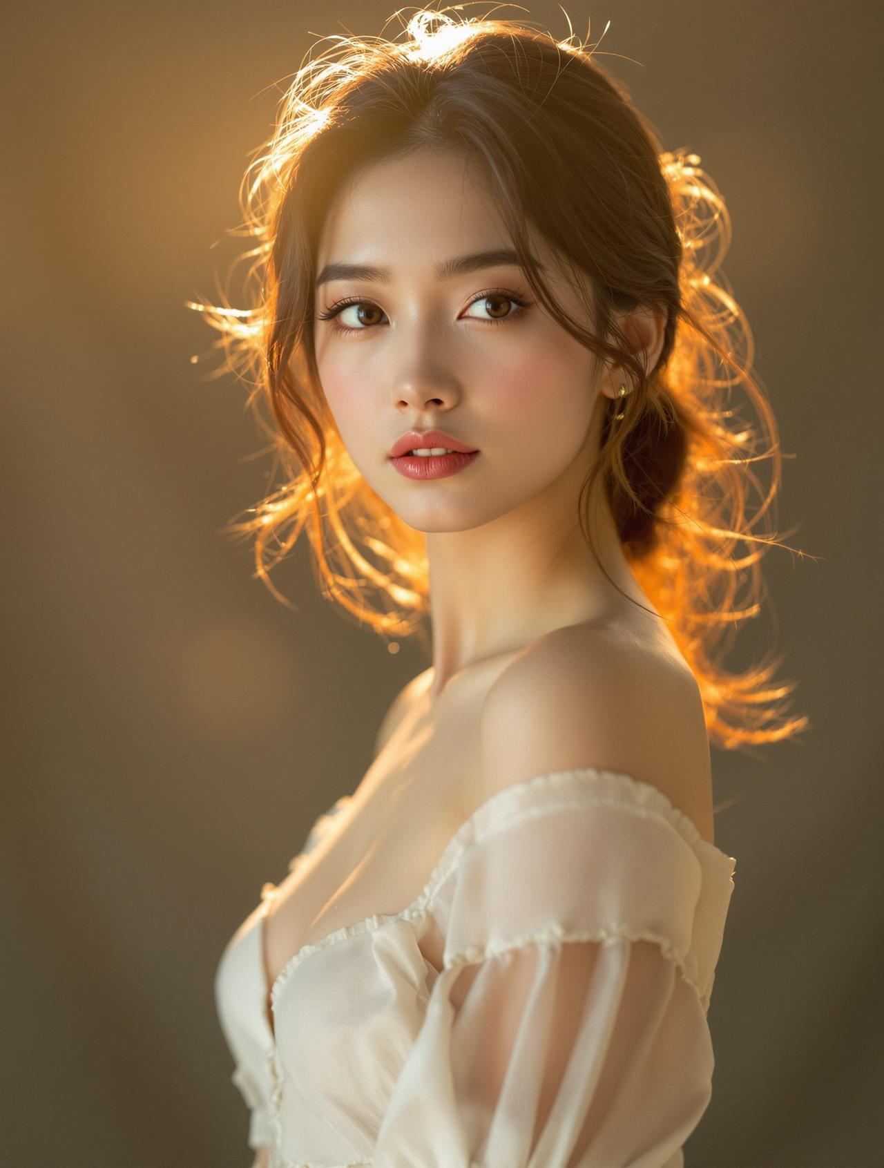 晨曦中的少女